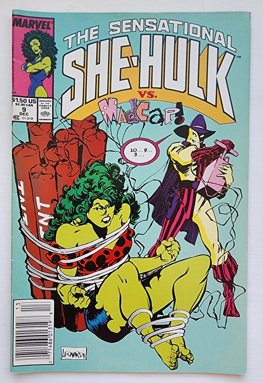 SENSATIONAL SHE-HULK #9 NEWSSTAND 1989 She-Hulk MARVEL COMICS