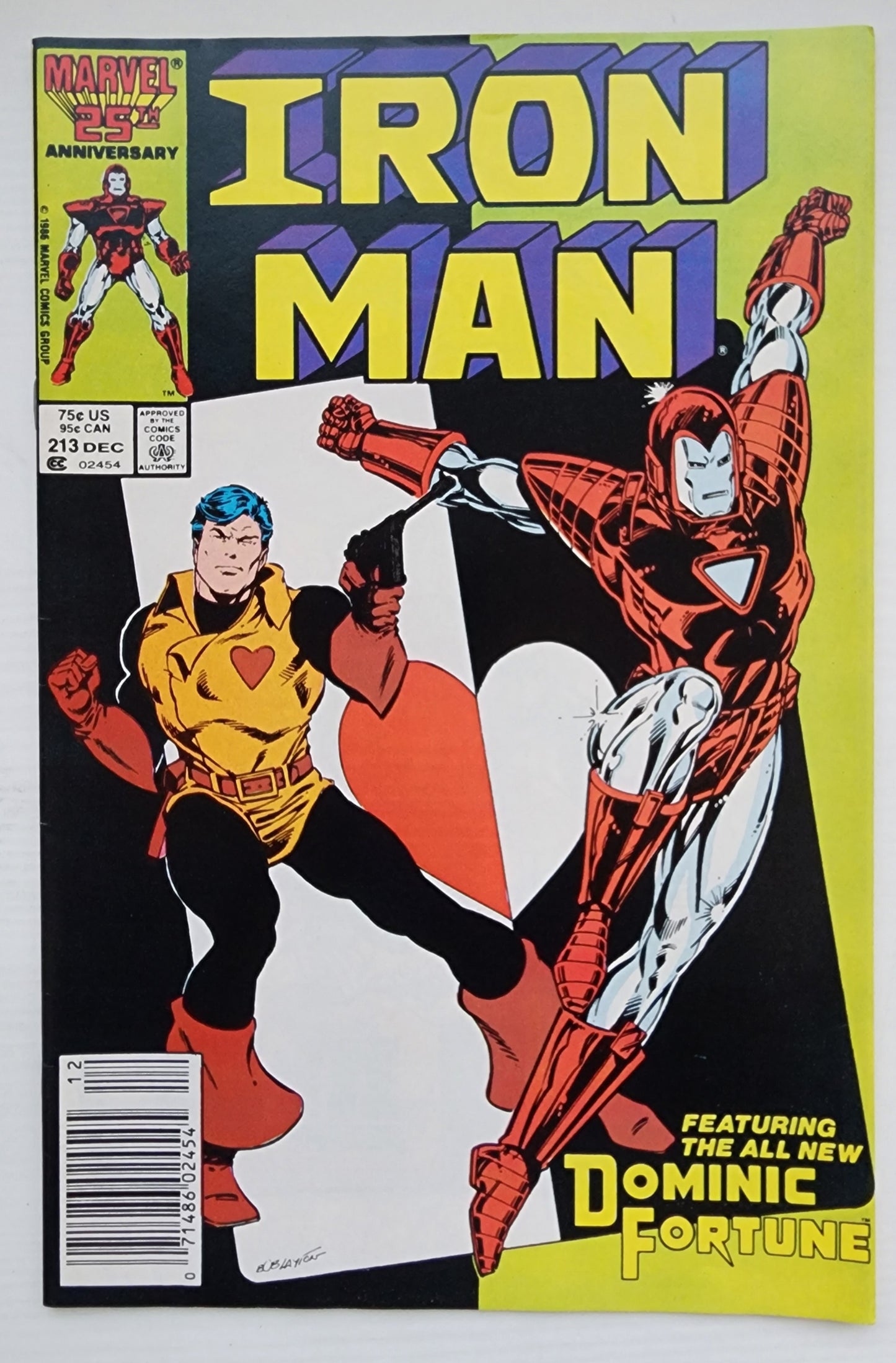IRON MAN #213 NEWSSTAND 1986 Iron Man MARVEL COMICS