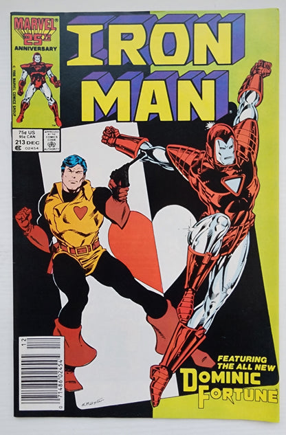IRON MAN #213 NEWSSTAND 1986 Iron Man MARVEL COMICS