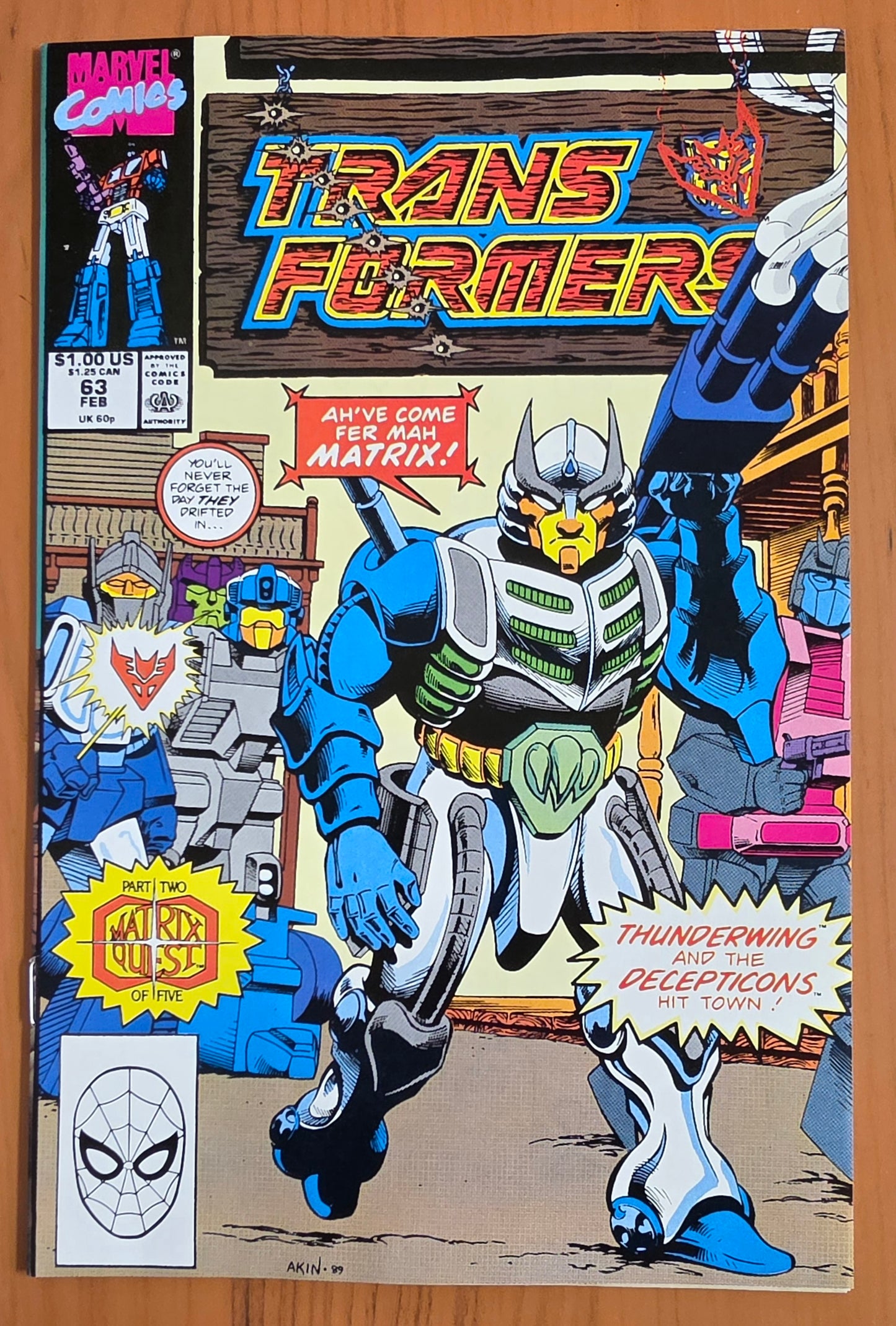 TRANSFORMERS #63 1990 Transformers MARVEL COMICS