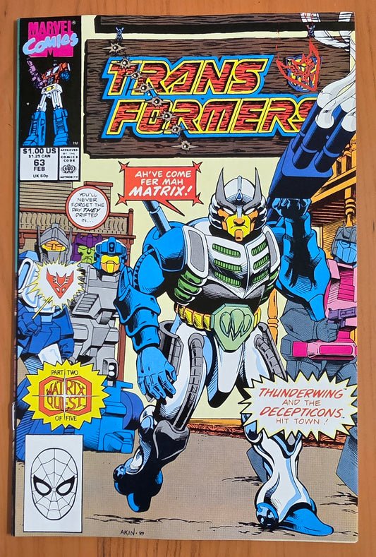 TRANSFORMERS #63 1990 Transformers MARVEL COMICS