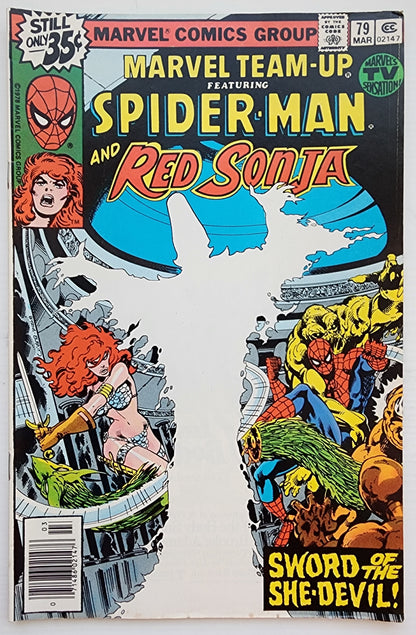 MARVEL TEAM-UP #79 SPIDER-MAN RED SONJA NEWSSTAND 1979 Marvel Team-Up MARVEL COMICS