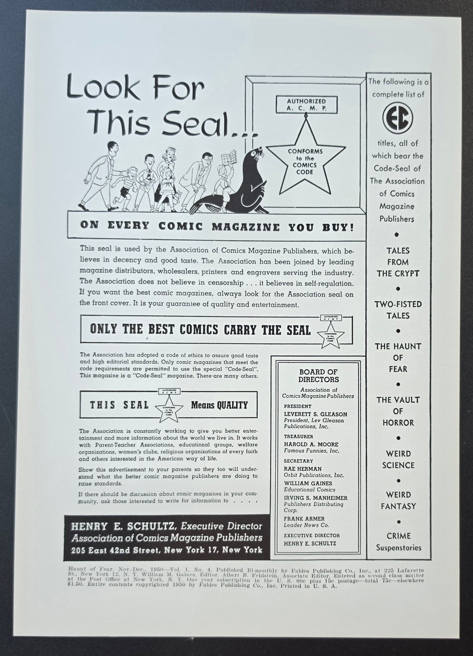 HAUNT OF FEAR #4 PRINT EC Comics EC Comics