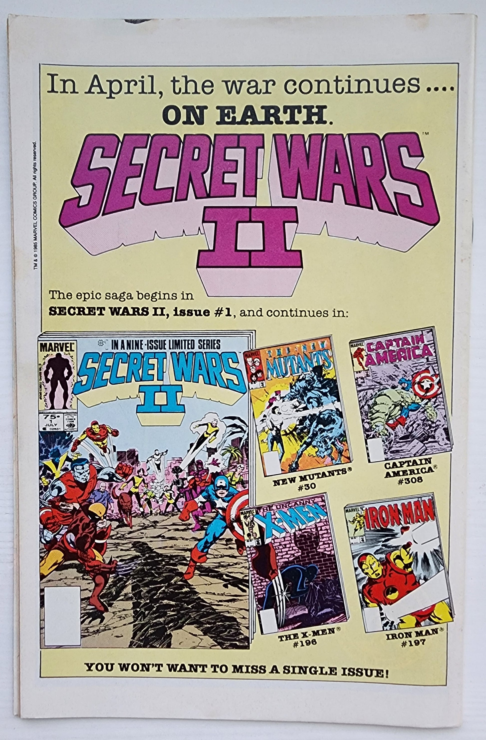 IRON MAN #194 NEWSSTAND 1985 Iron Man MARVEL COMICS