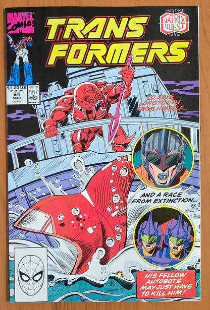 TRANSFORMERS #64 1990 [J01] Transformers MARVEL COMICS