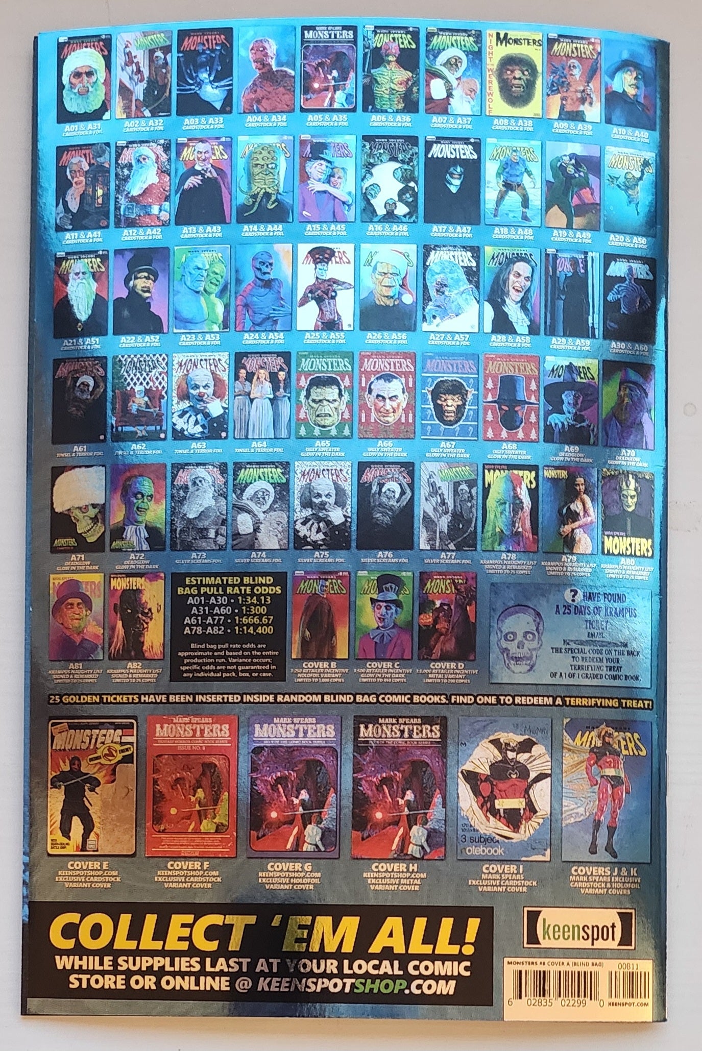 MARK SPEARS MONSTERS #8 BLIND BAG VARIANT A59 FOIL Universal Monsters KEENSPOT ENTERTAINMENT