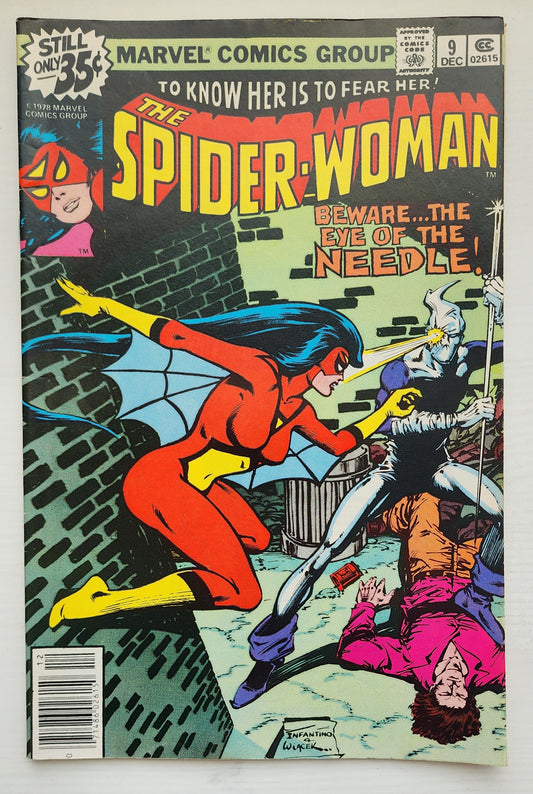 SPIDER-WOMAN #9 NEWSSTAND 1978 Spider-Woman MARVEL COMICS