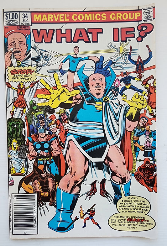WHAT IF #34 NEWSSTAND 1982 What If MARVEL COMICS