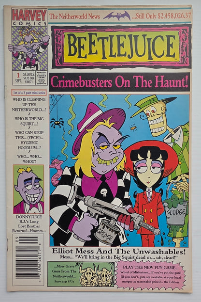 BEETLEJUICE #1 1991 NEWSSTAND Beetle Juice HARVEY COMICS