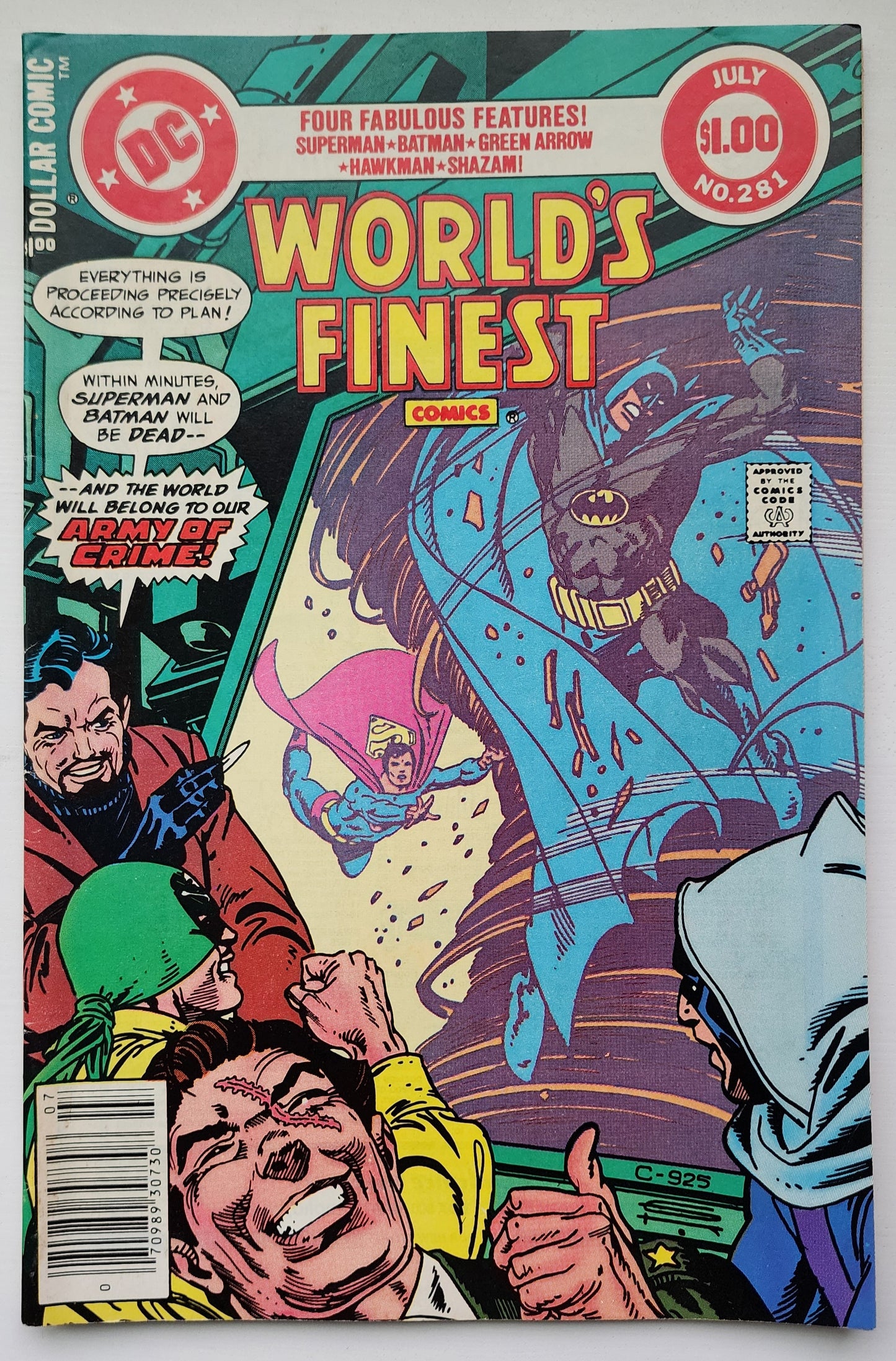 WORLDS FINEST #281 1982 NEWSSTAND Worlds Finest DC Comics