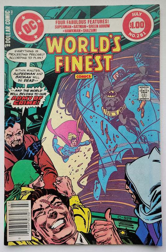 WORLDS FINEST #281 1982 NEWSSTAND Worlds Finest DC Comics