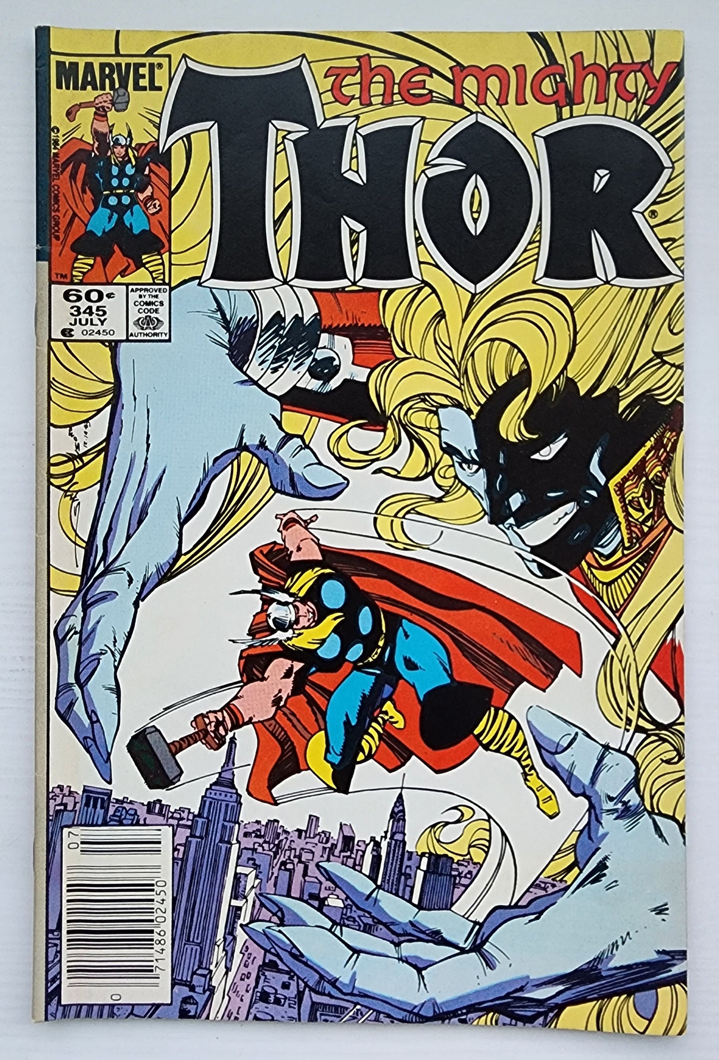 THOR #345 NEWSSTAND 1984 Thor MARVEL COMICS