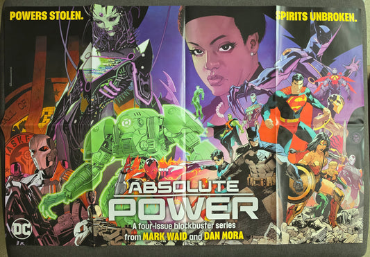 ABSOLUTE POWER FOLDED PROMOTIONAL POSTER Batman DC COMICS