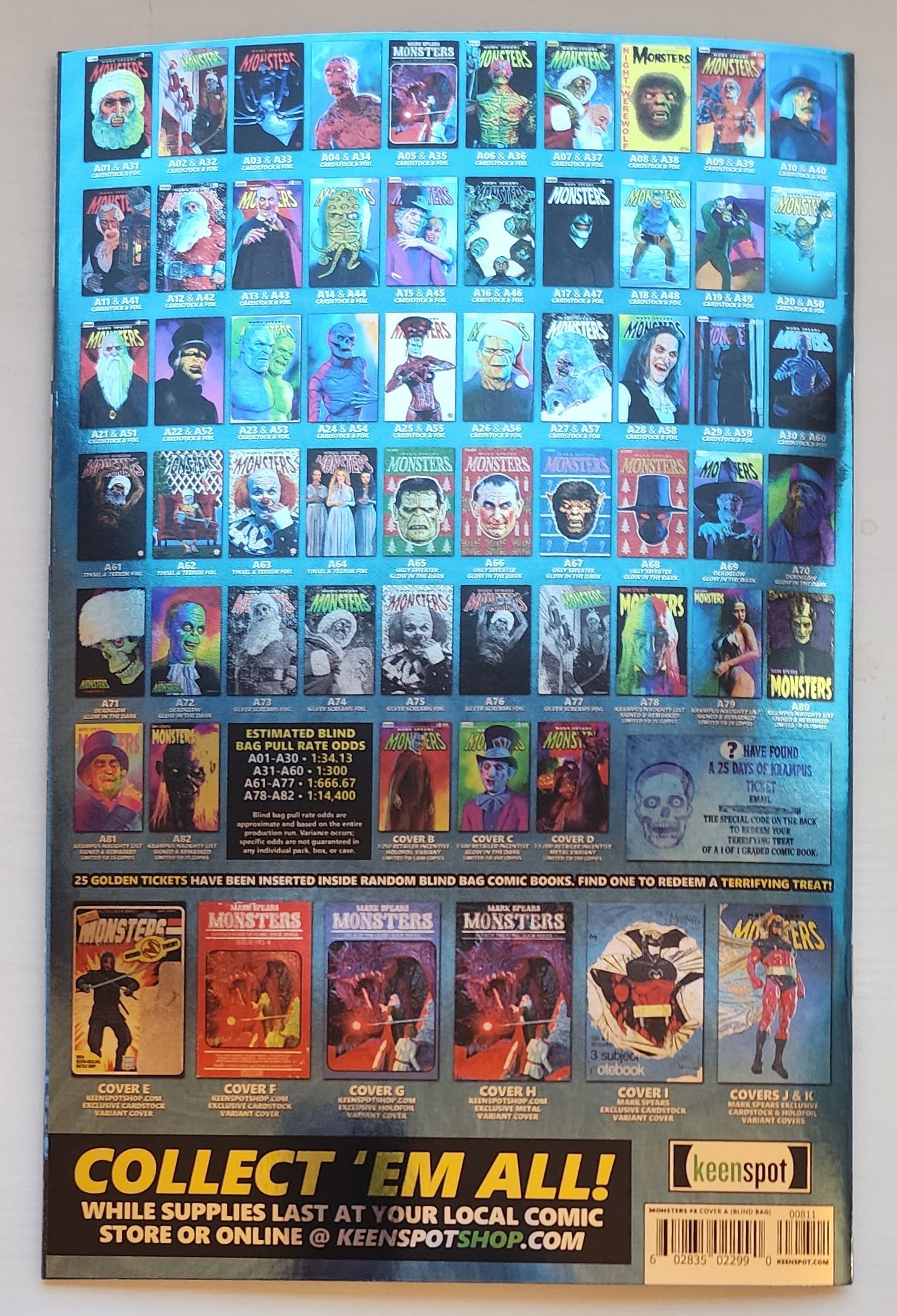 MARK SPEARS MONSTERS #8 BLIND BAG VARIANT A36 FOIL Universal Monsters KEENSPOT ENTERTAINMENT