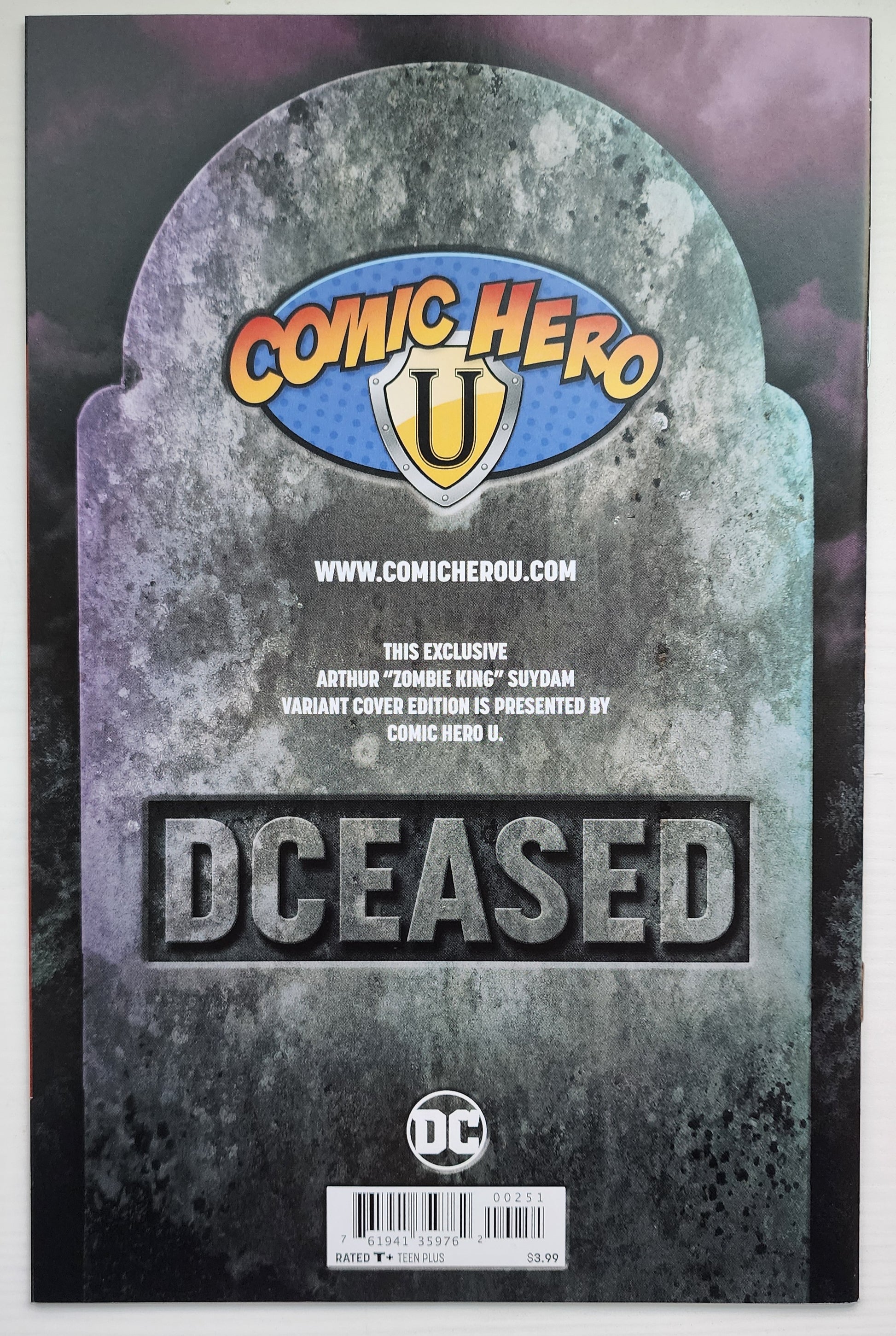 DCEASED #2 HOMAGE VARIANT SIGNED BY ARTHUR SUYDAM DCeased DC COMICS