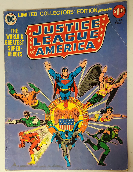 JUSTICE LEAGUE AMERICA C-46 LIMITED COLLECTORS EDITION TREASURY SIZE 1976 Justice League of America DC COMICS