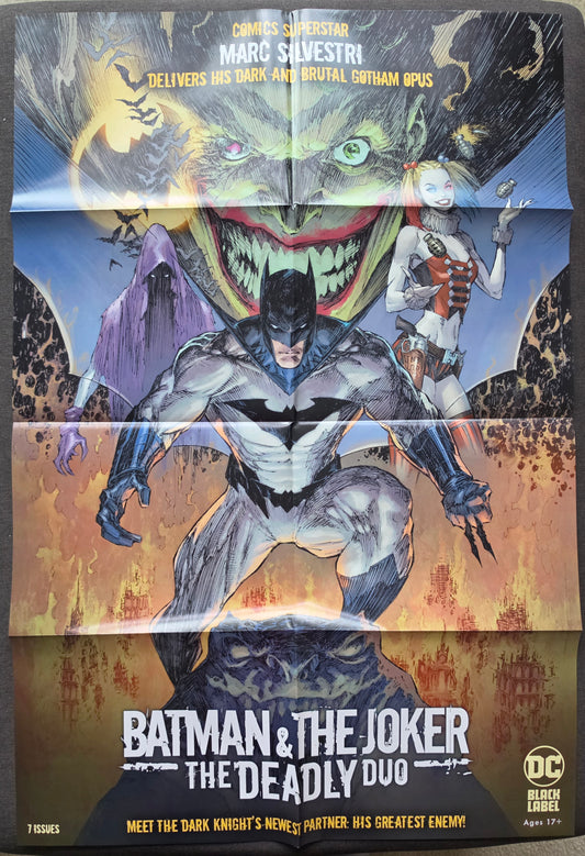 BATMAN AND THE JOKER THE DEADLY DUO FOLDED PROMOTIONAL POSTER