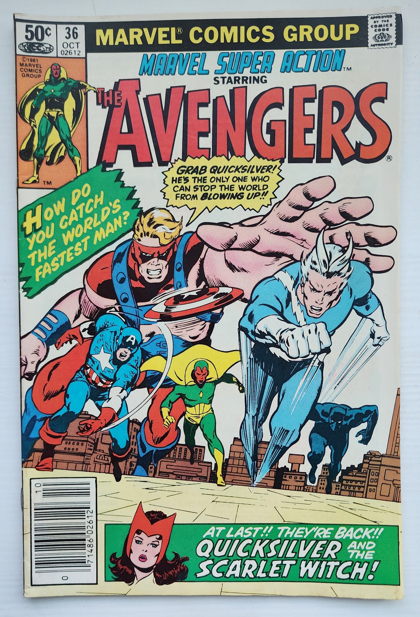 MARVEL SUPER ACTION #36 AVENGERS NEWSSTAND 1981 Marvel Super Action MARVEL COMICS
