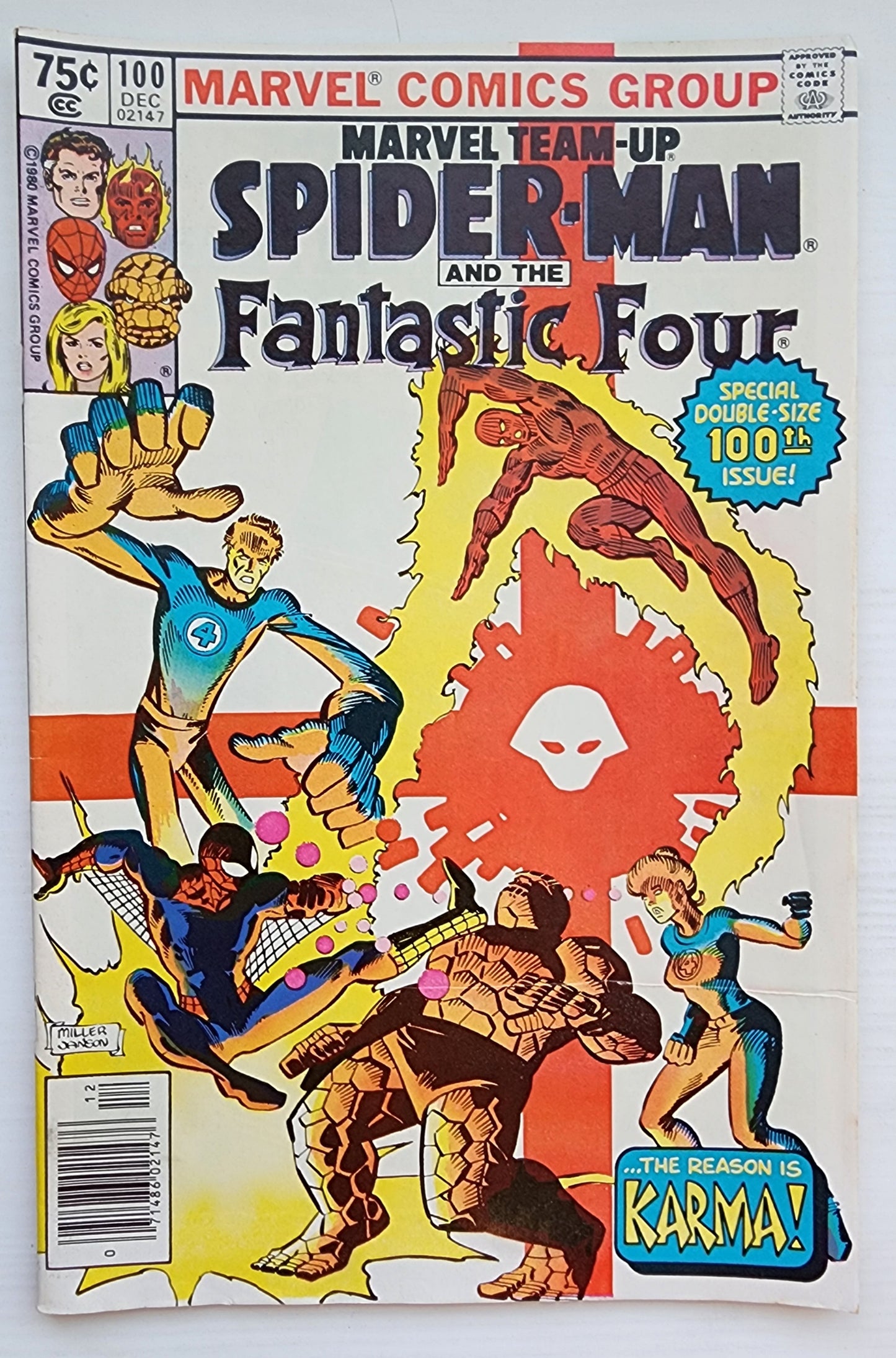 MARVEL TEAM-UP #100 SPIDER-MAN FANTASTIC FOUR NEWSSTAND 1980 Marvel Team-Up MARVEL COMICS