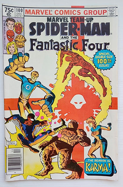 MARVEL TEAM-UP #100 SPIDER-MAN FANTASTIC FOUR NEWSSTAND 1980 Marvel Team-Up MARVEL COMICS