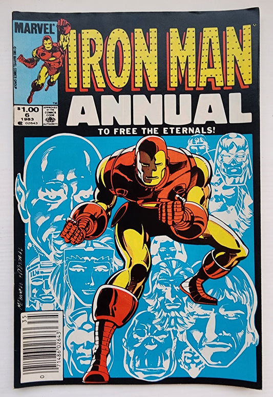 IRON MAN ANNUAL #6 NEWSSTAND 1983 Iron Man MARVEL COMICS