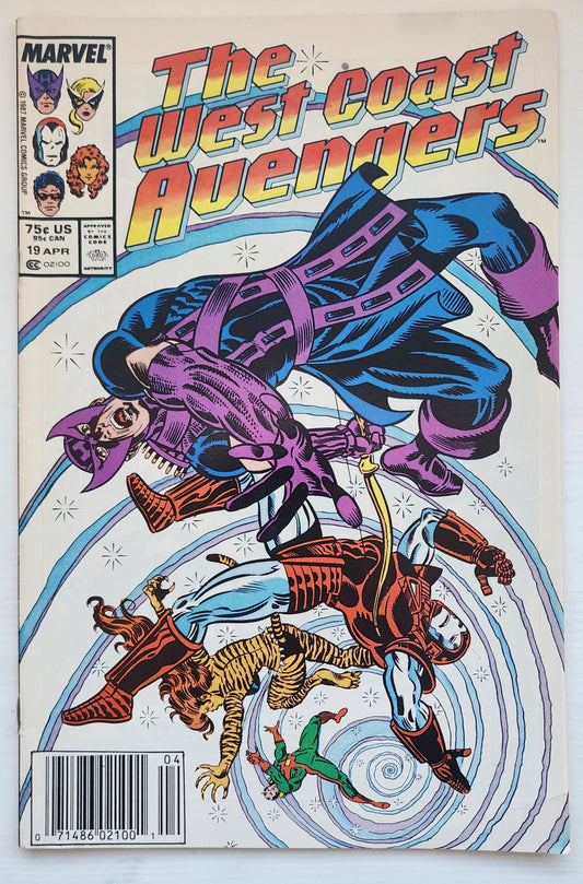WEST COAST AVENGERS #19 NEWSSTAND 1987 West Coast Avengers MARVEL COMICS