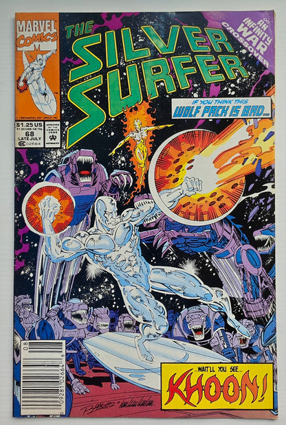 SILVER SURFER #68 1992 NEWSSTAND Silver Surfer MARVEL COMICS