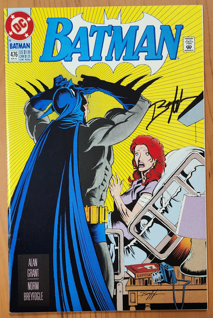 BATMAN #476 1992 SIGNED BY NORM BREYFOGLE Batman DC COMICS