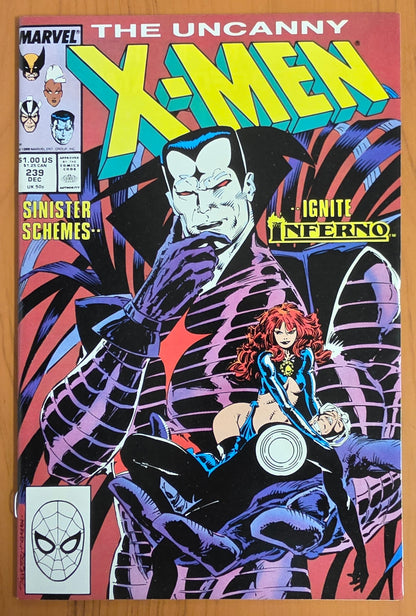UNCANNY X-MEN #239 1988 (1ST COVER APP MR SINISTER) [J01] Uncanny X-Men MARVEL COMICS