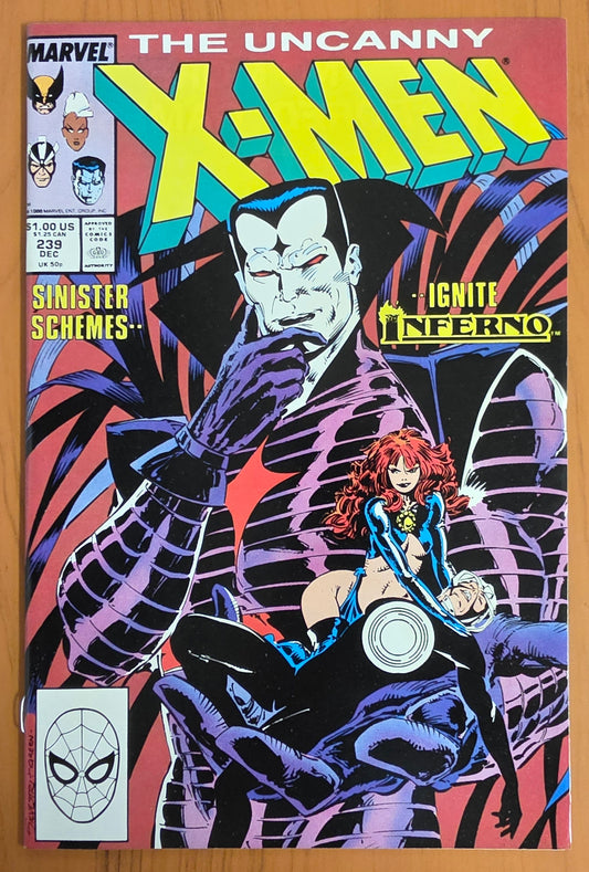 UNCANNY X-MEN #239 1988 (1ST COVER APP MR SINISTER) [J01] Uncanny X-Men MARVEL COMICS