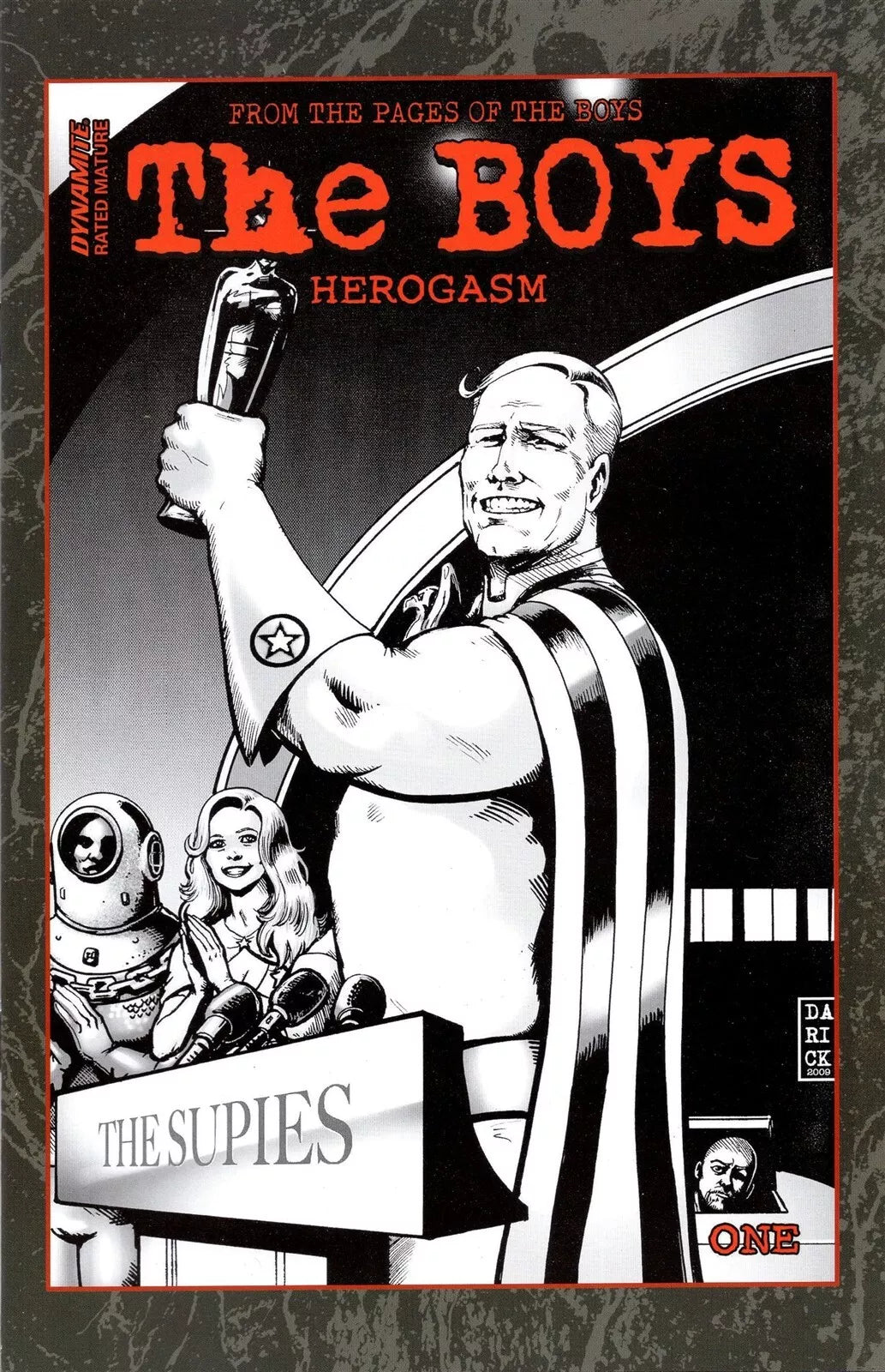 BOYS HEROGASM #1 ROBERTSON B&W 1:10 VARIANT 2022 The Boys DYNAMITE   