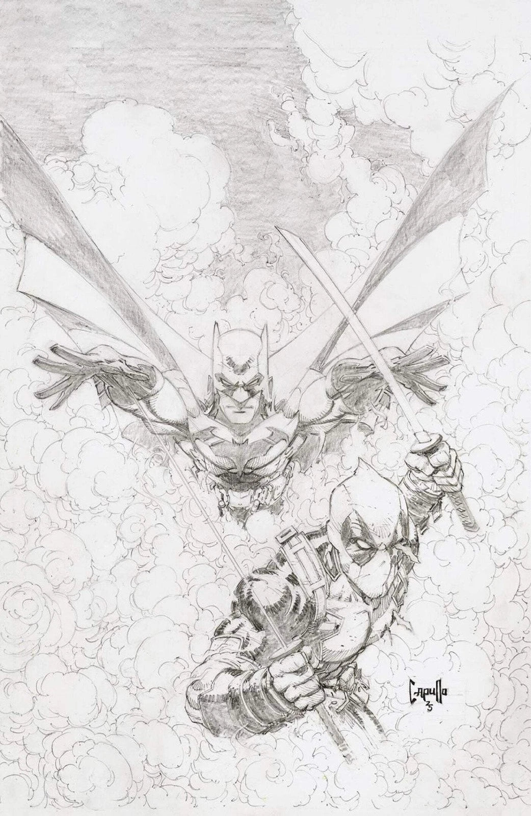 MARVEL DC DEADPOOL BATMAN #1 CAPULLO SKETCH 1:200 VARIANT 2025 Marvel