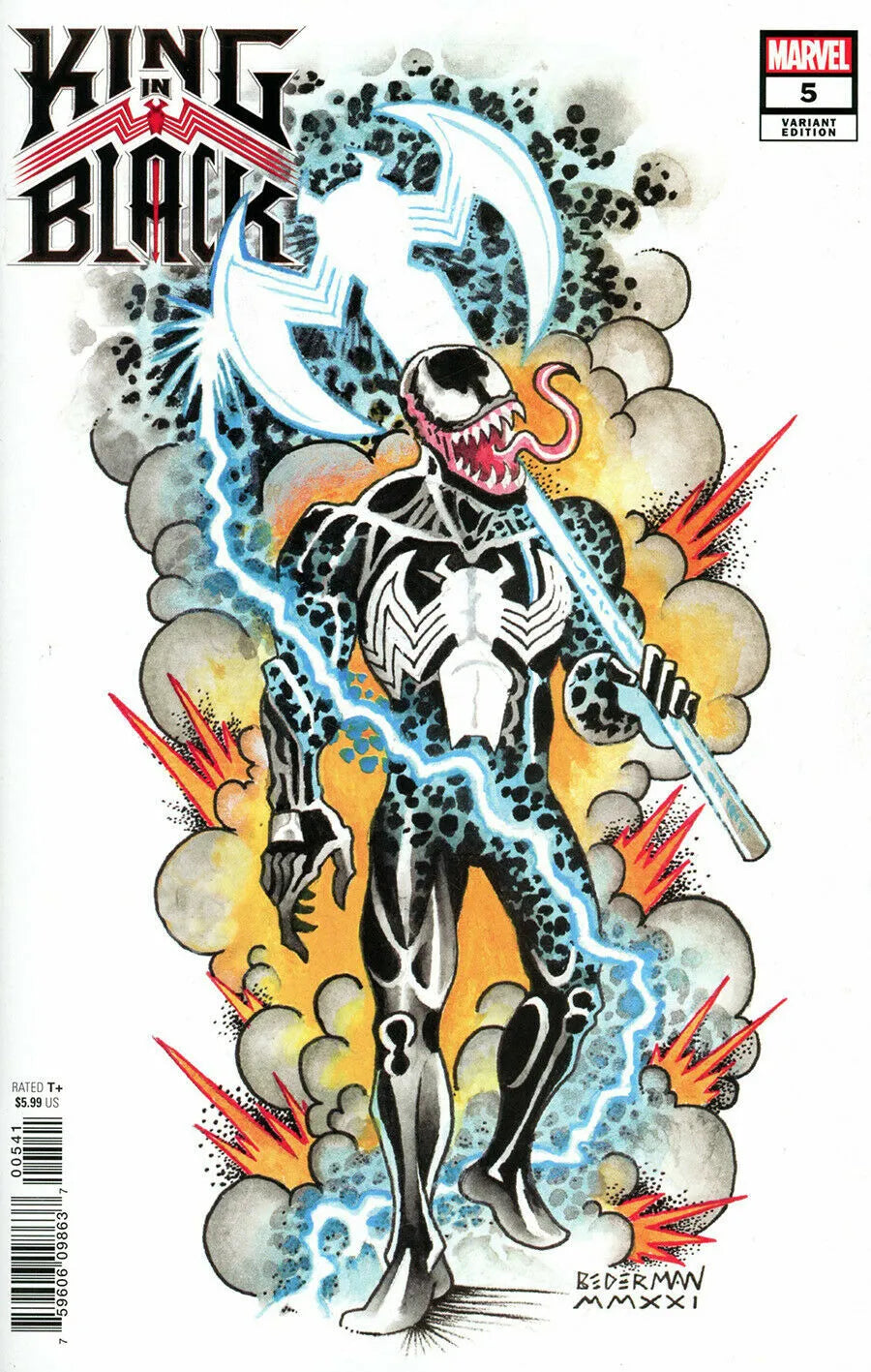 KING IN BLACK #5 (OF 5) BEDERMAN TATTOO VARIANT 2021 King in Black MARVEL COMICS   