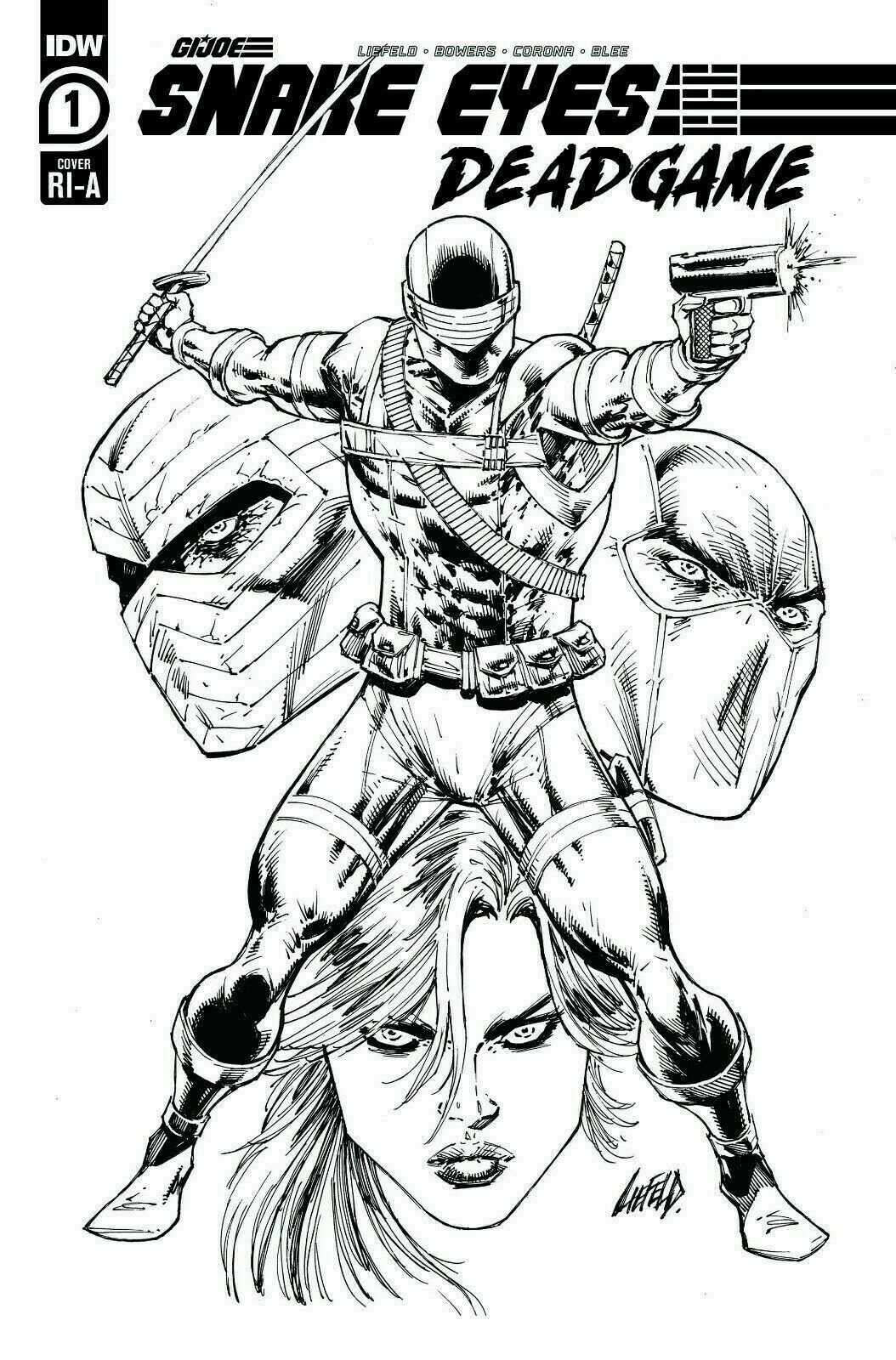 SNAKE EYES DEADGAME #1 1:10 VARIANT LIEFELD 2020 GI Joe IDW PUBLISHING   