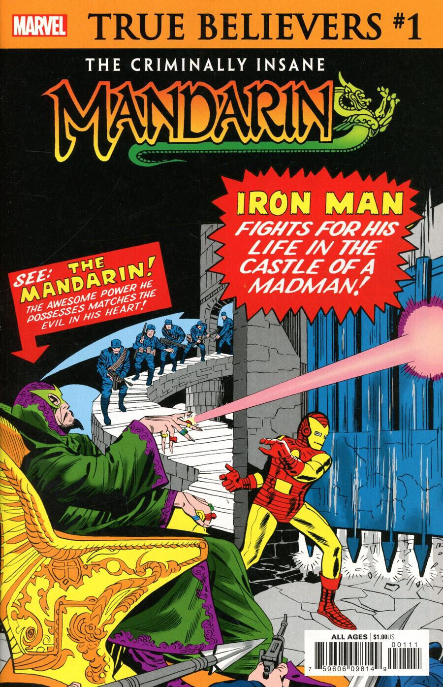 TRUE BELIEVERS CRIMINALLY INSANE MANDARIN #1 Iron Man MARVEL COMICS   