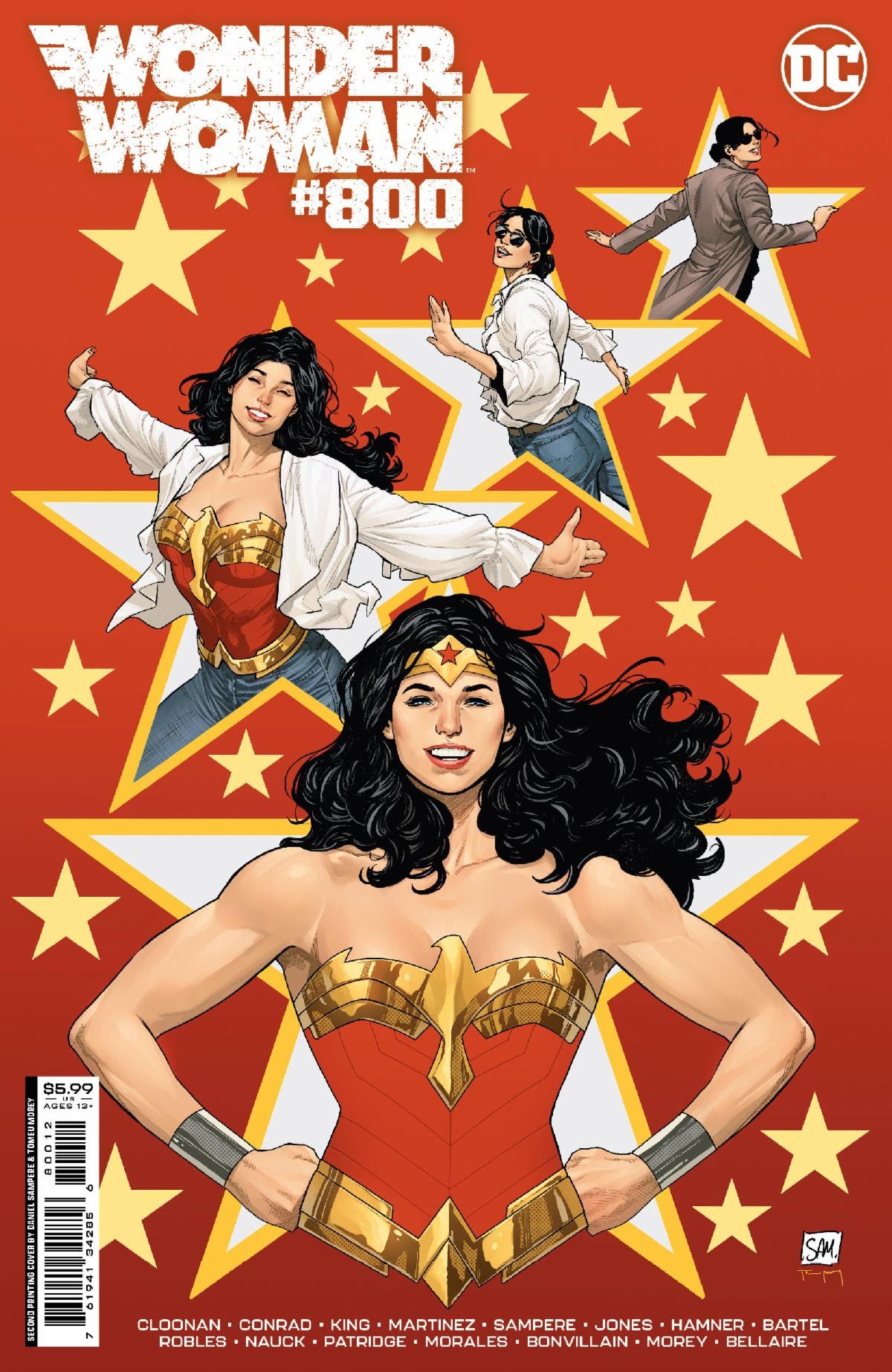 WONDER WOMAN #800 2ND PRINT SAMPERE MOREY VARIANT 2023 Wonder Woman DC COMICS   