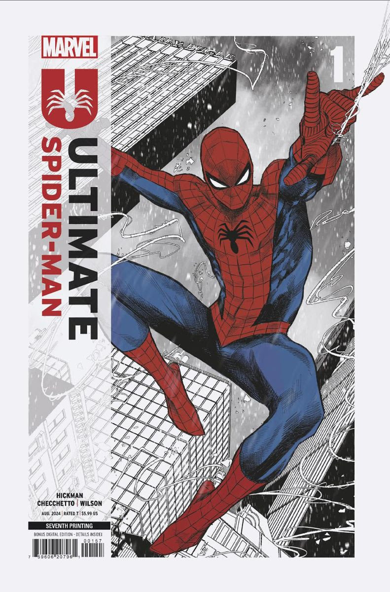 ULTIMATE SPIDER-MAN #1 MARCO CHECCHETTO 7TH PRINT VARIANT 2024 Ultimate Spider-Man MARVEL COMICS   