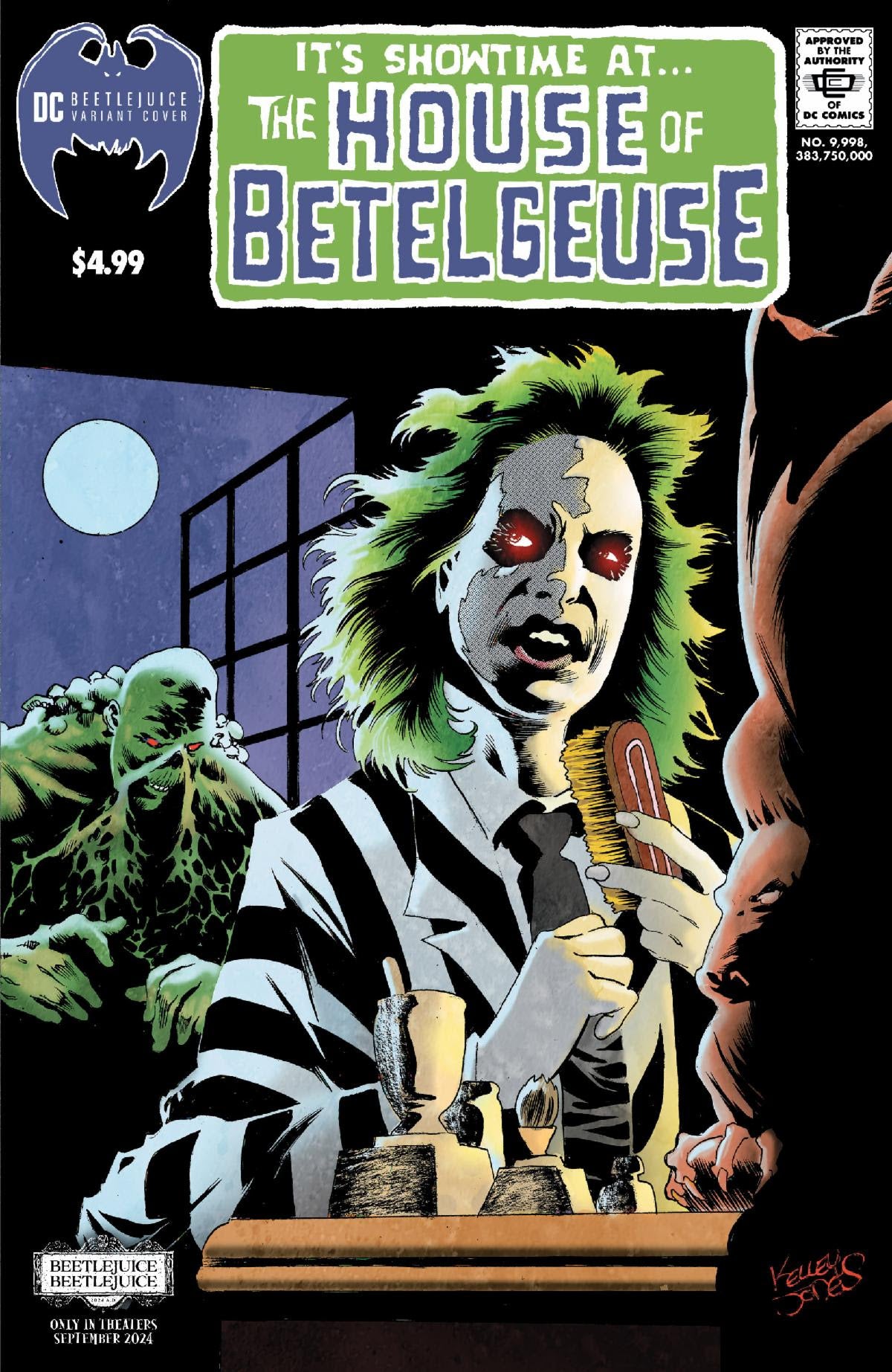 HOUSE OF SECRETS #92 FACSIMILE EDITION (2024) CVR D KELLEY JONES BEETLEJUICE CARD STOCK VARIANT 2024 House of Secrets DC COMICS   