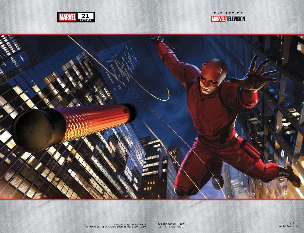 DAREDEVIL #21 JACKSON SZE MARVEL TELEVISION WRAPAROUND VARIANT 2025 Daredevil MARVEL PRH