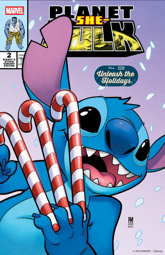 12/17/2025 PLANET SHE-HULK #2 PACO MEDINA DISNEY STITCH UNLEASH THE HOLIDAYS VARIANT Marvel