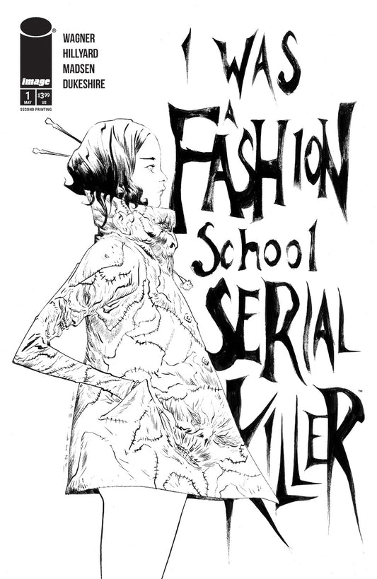 I WAS A FASHION SCHOOL SERIAL KILLER #1 (OF 5) 2ND PRINT JAE LEE B&W VARIANT 2025 IMAGE COMICS