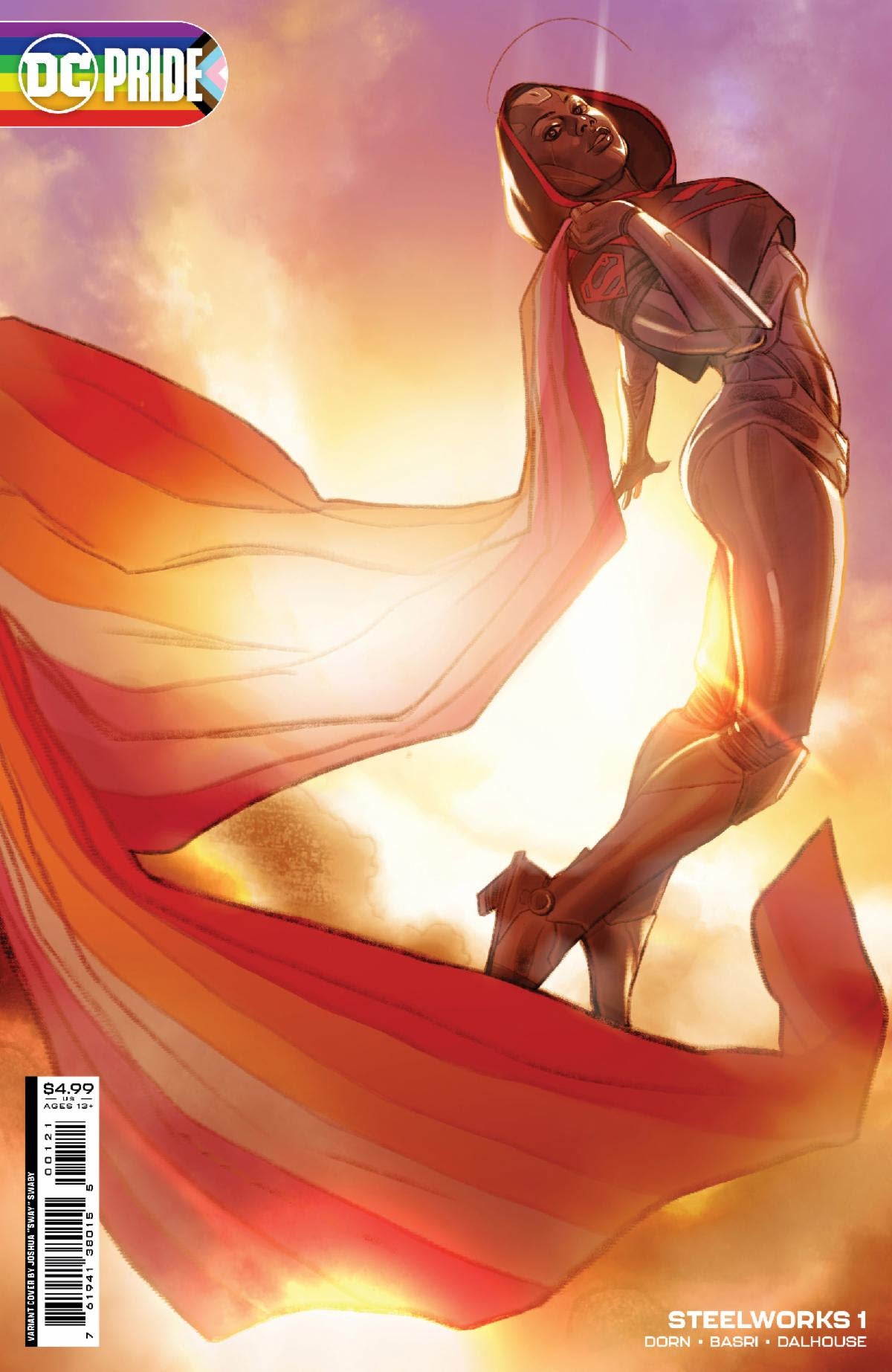 STEELWORKS #1 (OF 6) CVR D JOSHUA SWAY SWABY DC PRIDE CARD STOCK VARIANT 2023 Steelworks DC COMICS   