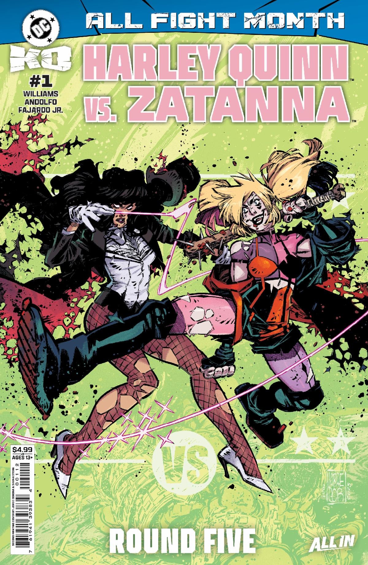 03/04/2026 DC KO HARLEY QUINN VS ZATANNA #1 2ND PRINT CORONA VARIANT DC COMICS