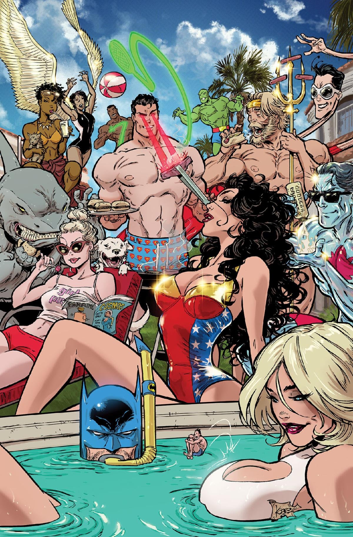 07/22/2026 JUSTICE LEAGUE UNLIMITED #21 CVR F KAARE ANDREWS SWIMSUIT CARD STOCK VAR DC COMICS