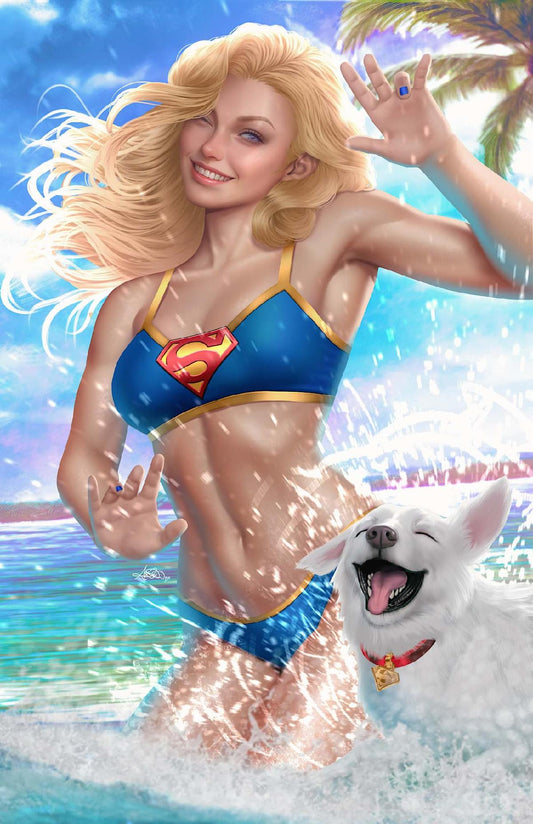 07/08/2026 SUPERGIRL #15 CVR E ARIEL DIAZ SWIMSUIT CARD STOCK VAR (THE REIGN OF THE SUPERBOYS) DC COMICS