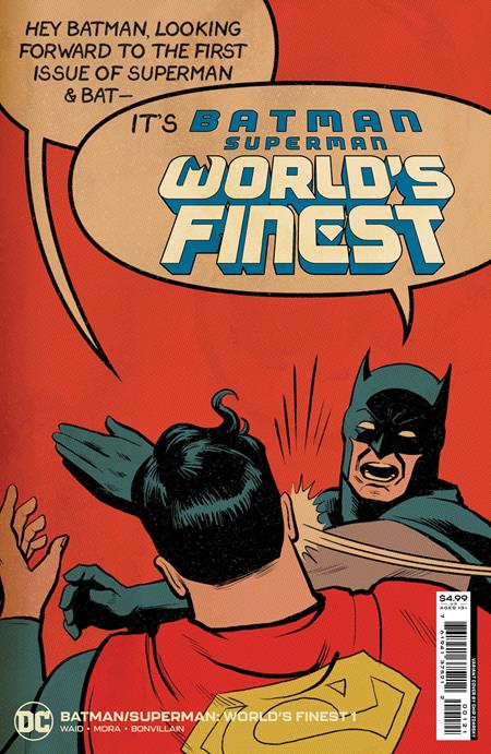 BATMAN SUPERMAN WORLDS FINEST #1 1:25 CHIP ZDARSKY BATMAN SLAP BATTLE CARD STOCK VARIANT 2022 Worlds Finest DC COMICS   