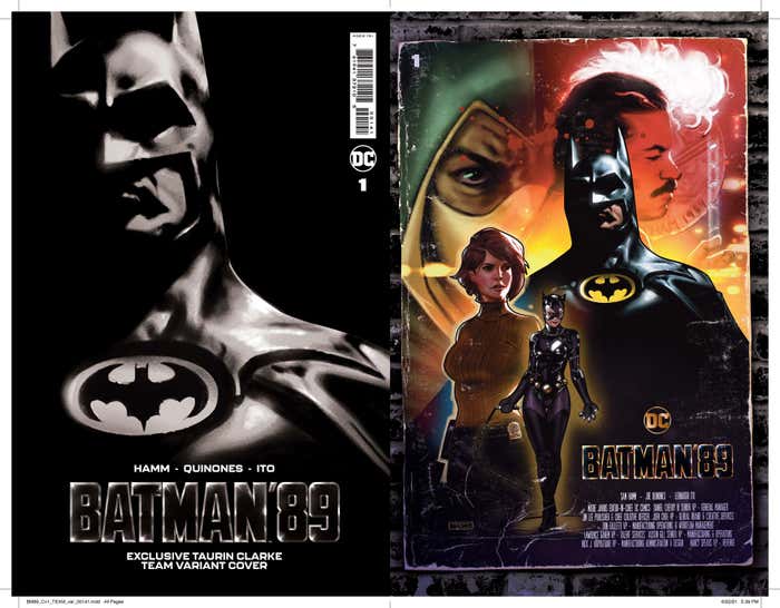 BATMAN 89 #1 (OF 6) TEAM CVR KEN TAYLOR & TAURIN CLARKE CARD STOCK EXCLUSIVE VARIANT 2021 Batman DC COMICS