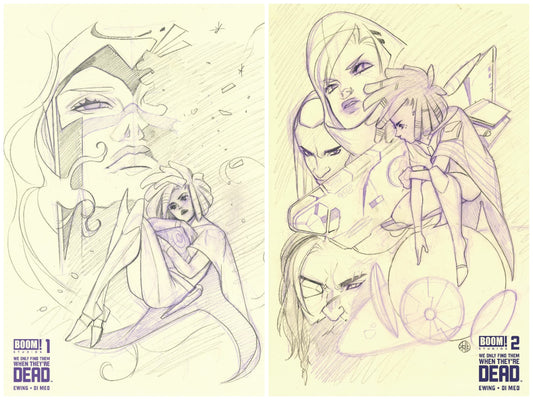 WE ONLY FIND THEM WHEN THEYRE DEAD #1 4TH PRINT & #2 1ST PRINT SSCO PEACH MOMOKO PENCIL VARIANT SET 2020 comic BOOM! STUDIOS   