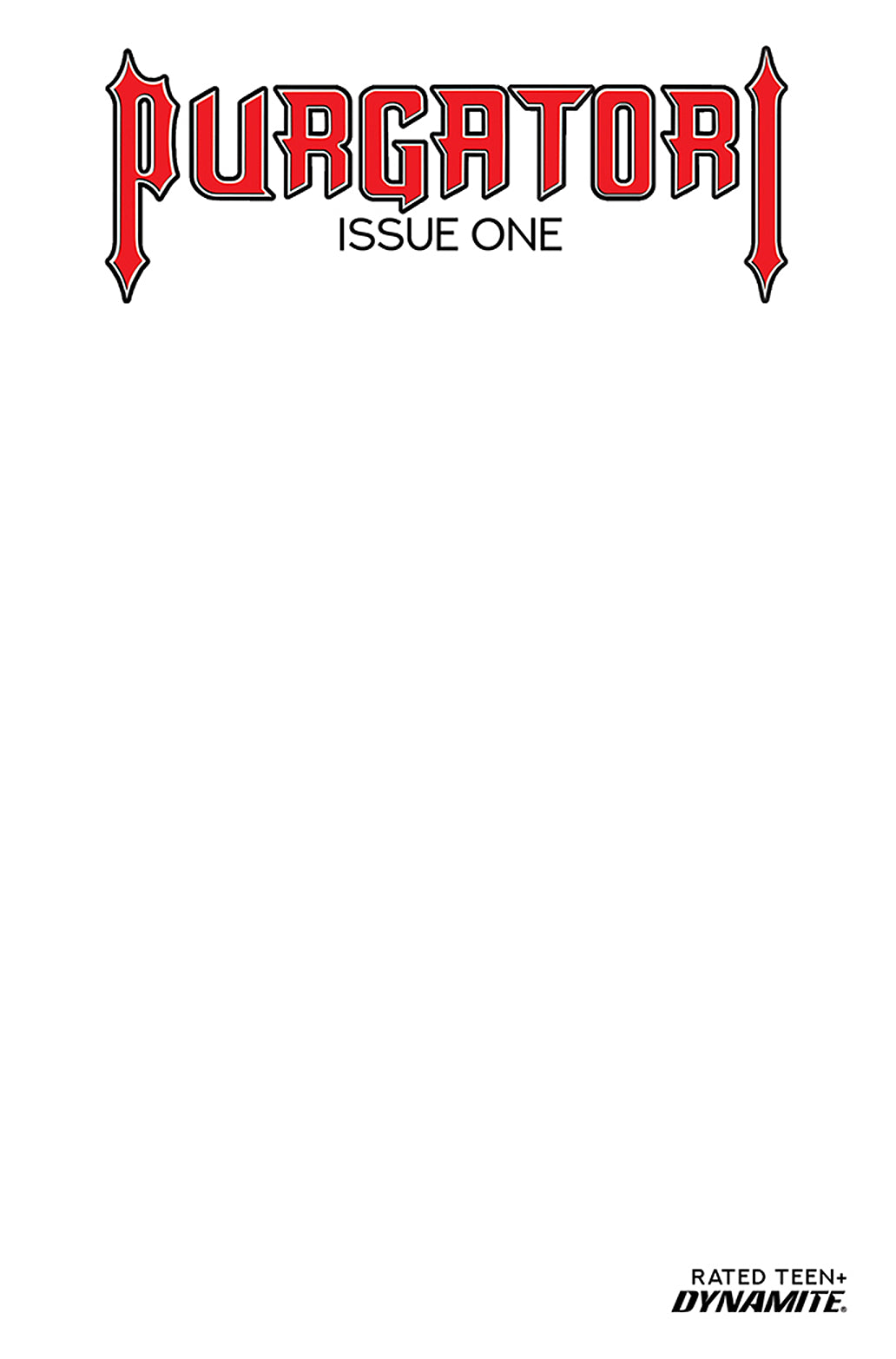10/20/2021 PURGATORI #1 CVR E BLANK AUTHENTIX comic book DYNAMITE   