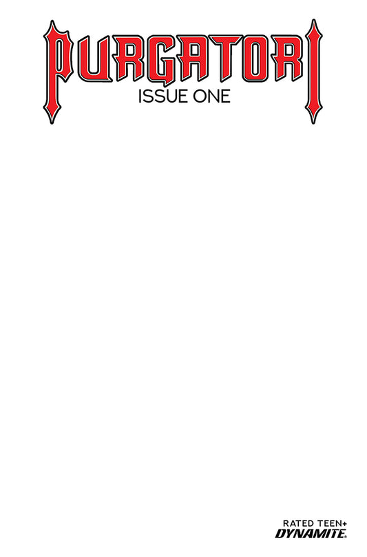 PURGATORI #1 CVR E BLANK AUTHENTIX VARIANT 2021 comic book DYNAMITE